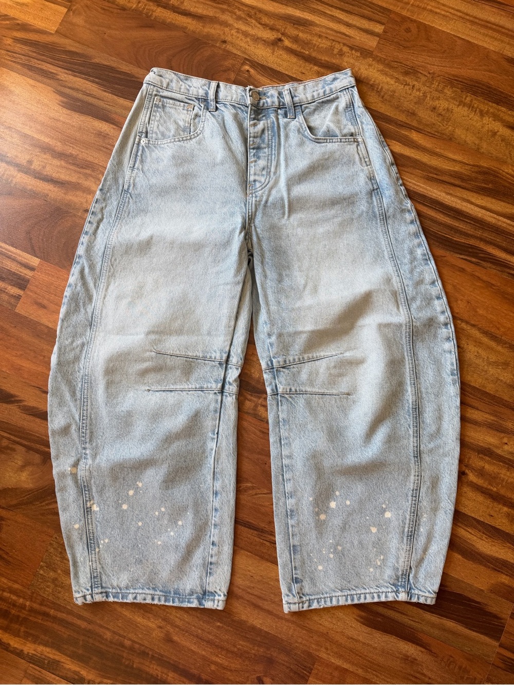 Free People We The Free Good Luck Mid-Rise Barrel Jeans - Picture 3 of 7